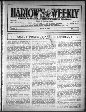 Harlow's Weekly (Oklahoma City, Okla.), Vol. 16, No. 23, Ed. 1 Wednesday, June 4, 1919