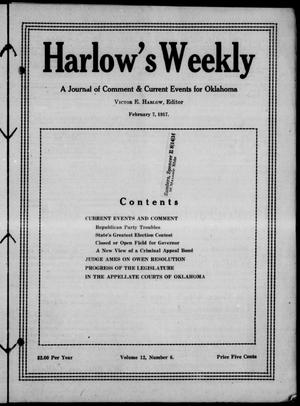 Harlow's Weekly (Oklahoma City, Okla.), Vol. 12, No. 6, Ed. 1 Wednesday, February 7, 1917