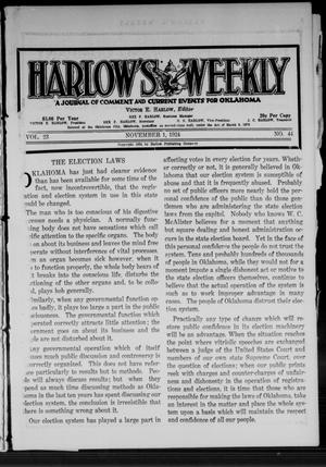 Harlow's Weekly (Oklahoma City, Okla.), Vol. 23, No. 44, Ed. 1 Saturday, November 1, 1924
