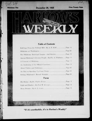 Harlow's Weekly (Oklahoma City, Okla.), Vol. 24, No. 52, Ed. 1 Saturday, December 26, 1925