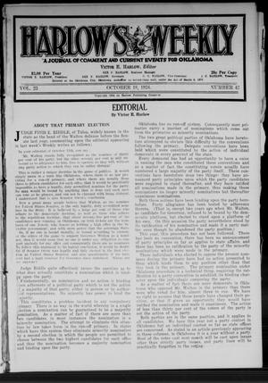 Harlow's Weekly (Oklahoma City, Okla.), Vol. 23, No. 42, Ed. 1 Saturday, October 18, 1924