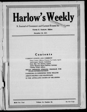 Harlow's Weekly (Oklahoma City, Okla.), Vol. 13, No. 26, Ed. 1 Wednesday, December 26, 1917
