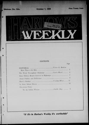 Primary view of object titled 'Harlow's Weekly (Oklahoma City, Okla.), Vol. 51, No. 40, Ed. 1 Saturday, October 7, 1939'.