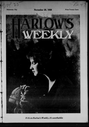 Harlow's Weekly (Oklahoma City, Okla.), Vol. 25, No. 47, Ed. 1 Saturday, November 20, 1926