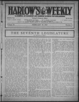 Harlow's Weekly (Oklahoma City, Okla.), Vol. 16, No. 8, Ed. 1 Wednesday, February 19, 1919
