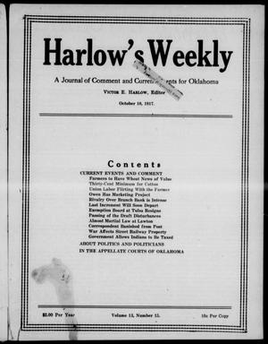 Harlow's Weekly (Oklahoma City, Okla.), Vol. 13, No. 15, Ed. 1 Wednesday, October 10, 1917