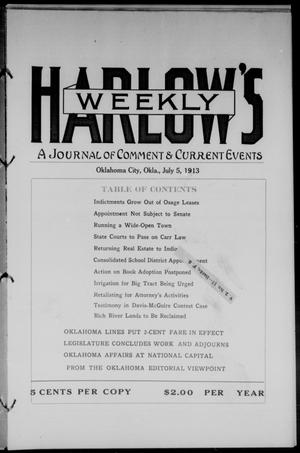 Harlow's Weekly (Oklahoma City, Okla.), Vol. 3, No. 9, Ed. 1 Saturday, July 5, 1913