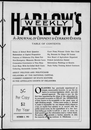 Harlow's Weekly (Oklahoma City, Okla.), Vol. 4, No. 5, Ed. 1 Saturday, October 4, 1913