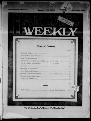 Harlow's Weekly (Oklahoma City, Okla.), Vol. 42, No. 3, Ed. 1 Saturday, January 20, 1934