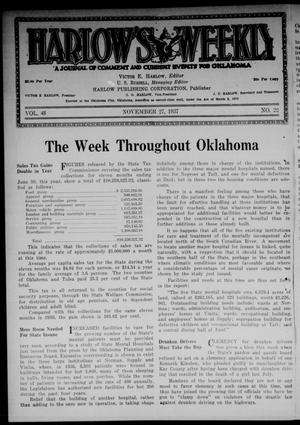 Harlow's Weekly (Oklahoma City, Okla.), Vol. 48, No. 22, Ed. 1 Saturday, November 27, 1937