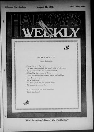 Harlow's Weekly (Oklahoma City, Okla.), Vol. 39, No. 35, Ed. 1 Saturday, August 27, 1932