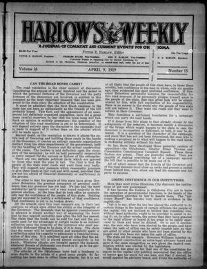 Harlow's Weekly (Oklahoma City, Okla.), Vol. 16, No. 15, Ed. 1 Wednesday, April 9, 1919