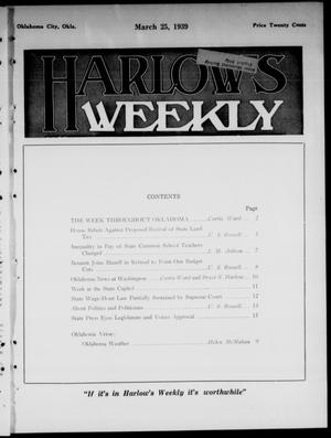 Harlow's Weekly (Oklahoma City, Okla.), Vol. 51, No. 12, Ed. 1 Saturday, March 25, 1939