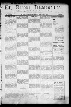 El Reno Democrat. (El Reno, Okla. Terr.), Vol. 8, No. 4, Ed. 1 Thursday, February 18, 1897