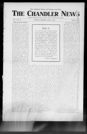 Primary view of object titled 'The Chandler News (Chandler, Okla.), Vol. 14, No. 44, Ed. 1 Thursday, August 3, 1905'.