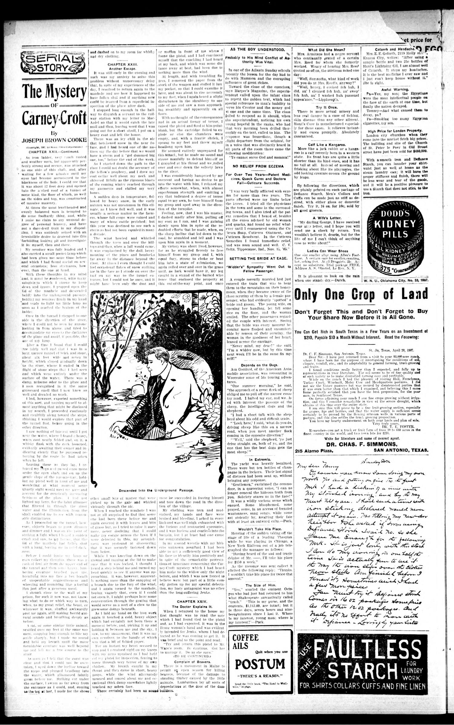 The State Republican (Cordell, Okla.), Vol. 2, No. 27, Ed. 1 Friday, August 16, 1907
                                                
                                                    [Sequence #]: 2 of 8
                                                