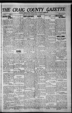 The Craig County Gazette (Vinita, Oklahoma), Vol. 26, No. 32, Ed. 1 Thursday, December 29, 1927