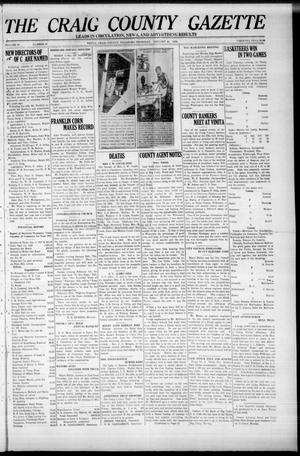Primary view of object titled 'The Craig County Gazette (Vinita, Oklahoma), Vol. 26, No. 36, Ed. 1 Thursday, January 26, 1928'.