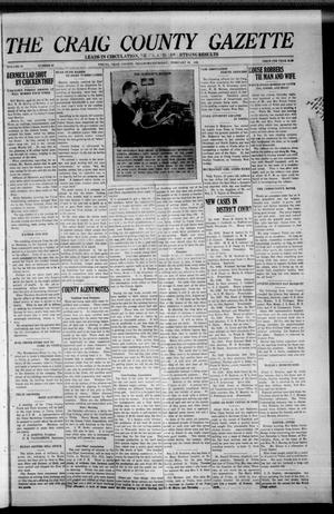 Primary view of object titled 'The Craig County Gazette (Vinita, Oklahoma), Vol. 26, No. 39, Ed. 1 Thursday, February 16, 1928'.