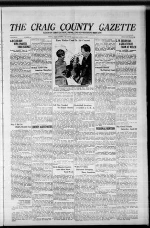 Primary view of object titled 'The Craig County Gazette (Vinita, Oklahoma), Vol. 27, No. 44, Ed. 1 Thursday, April 18, 1929'.