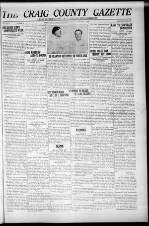 Primary view of object titled 'The Craig County Gazette (Vinita, Oklahoma), Vol. 26, No. 38, Ed. 1 Thursday, February 9, 1928'.