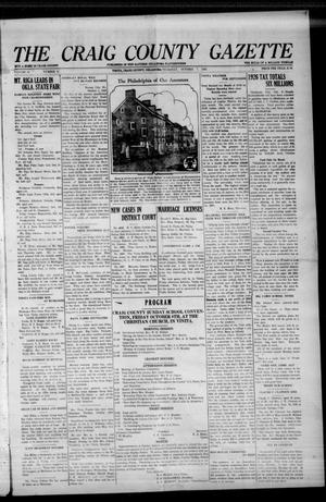 The Craig County Gazette (Vinita, Oklahoma), Vol. 25, No. 13, Ed. 1 Thursday, October 7, 1926