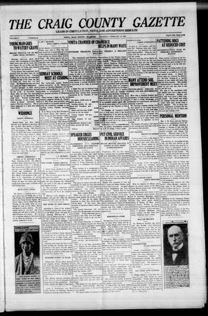 Primary view of object titled 'The Craig County Gazette (Vinita, Oklahoma), Vol. 27, No. 36, Ed. 1 Thursday, February 21, 1929'.