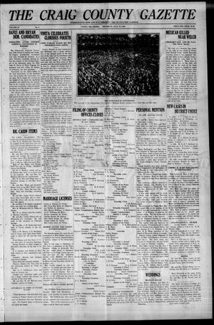 The Craig County Gazette (Vinita, Oklahoma), Vol. 23, No. 1, Ed. 1 Thursday, July 10, 1924