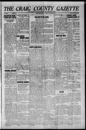 The Craig County Gazette (Vinita, Oklahoma), Vol. 24, No. 17, Ed. 1 Thursday, November 5, 1925