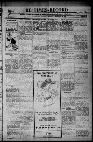 The Times-Record (Blackwell, Okla.), Vol. 30, No. 25, Ed. 1 Thursday, February 22, 1923