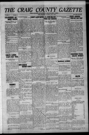 Primary view of object titled 'The Craig County Gazette (Vinita, Oklahoma), Vol. 23, No. 52, Ed. 1 Thursday, July 9, 1925'.