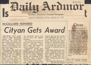 Cityan Gets Award