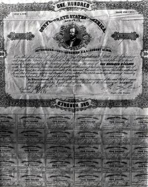 $100.00 bond issued by the Confederate States of America dated Dec.