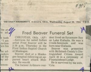 Fred Beaver Funeral Set
