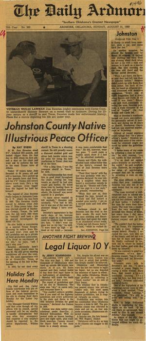 Johnston County Native Illustrious peace Officer