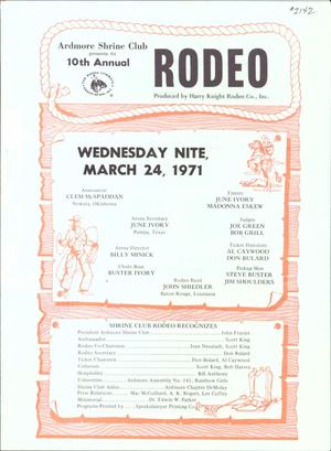 Shrine Rodeo, 1971