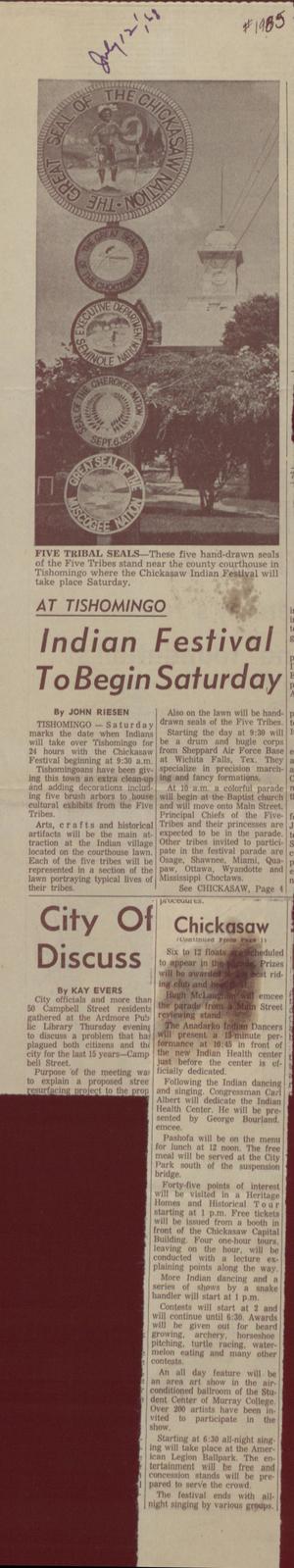 Indian Festival To Begin Saturday