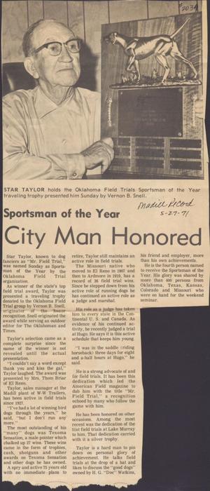 City Man Honored
