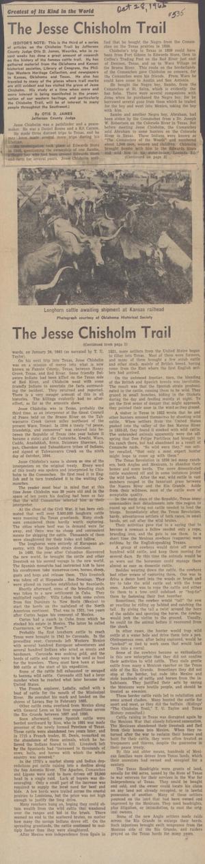 The Jesse Chisholm Trail