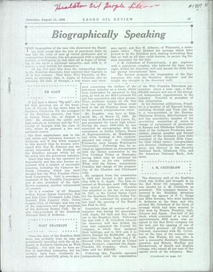 Biographically Speaking
