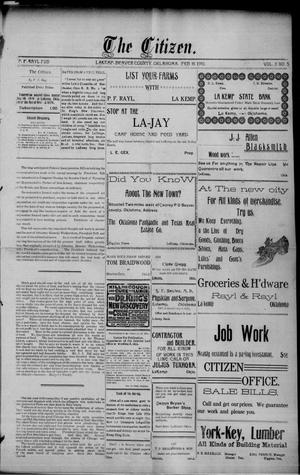 The Citizen. (LaKemp, Okla.), Vol. 2, No. 5, Ed. 1 Friday, February 18, 1910