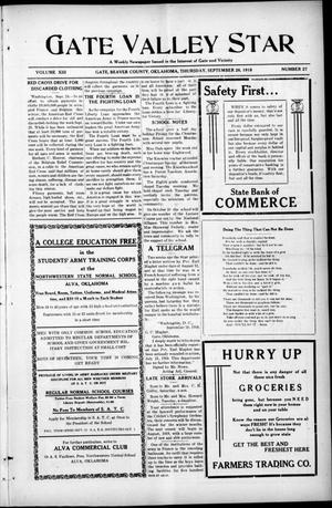 Gate Valley Star (Gate, Okla.), Vol. 13, No. 27, Ed. 1 Thursday, September 26, 1918