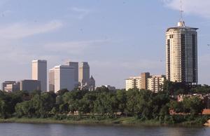 Tulsa Skyline and Riverside Park