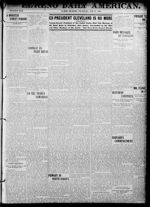El Reno Daily American. (El Reno, Okla.), Vol. 15, No. 296, Ed. 1 Wednesday, June 24, 1908