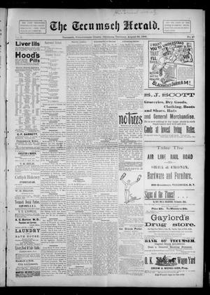 The Tecumseh Herald. (Tecumseh, Okla. Terr.), Vol. 5, No. 47, Ed. 1 Saturday, August 29, 1896