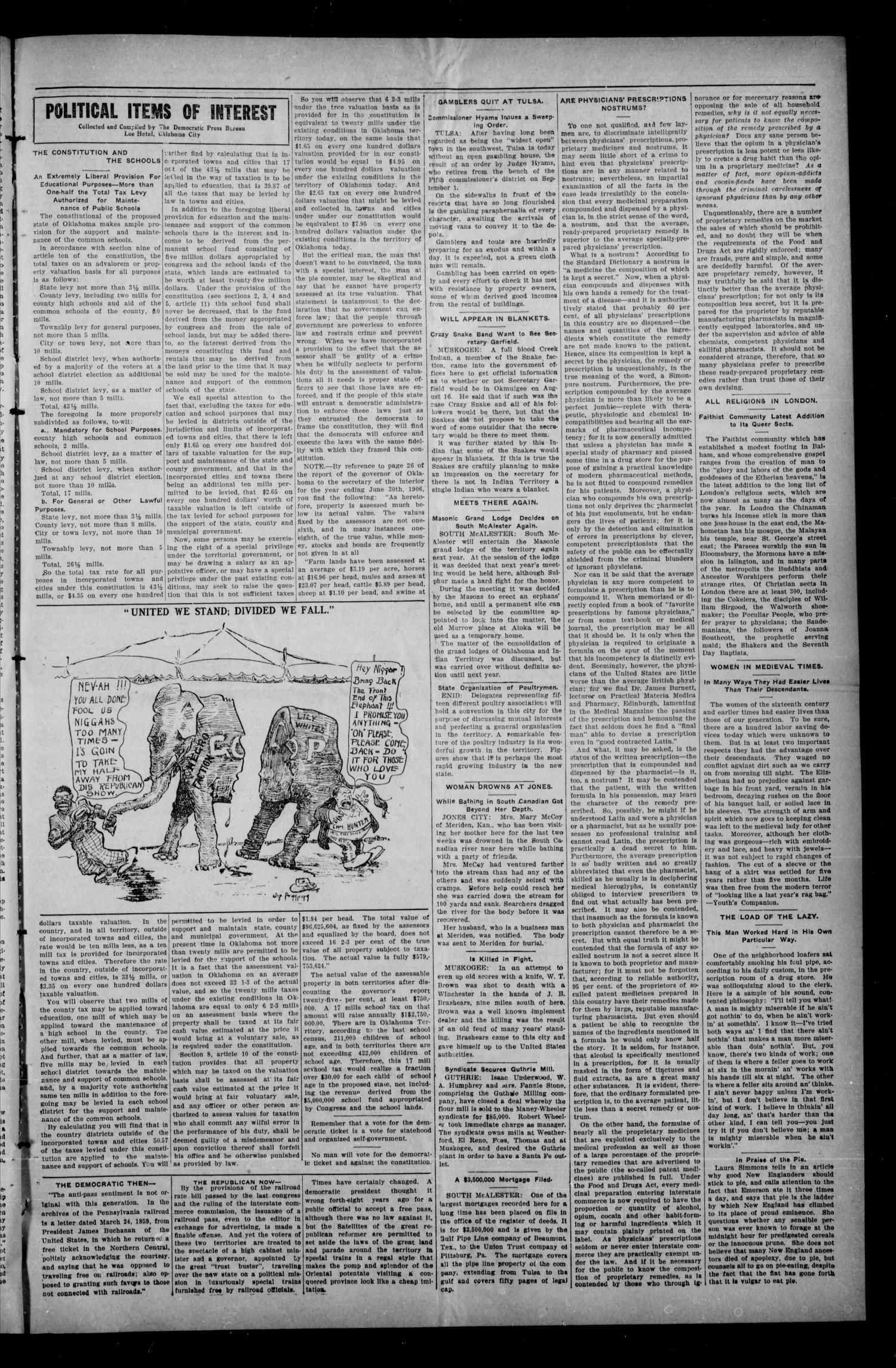 Garfield County Democrat. (Enid, Okla.), Vol. 11, No. 43, Ed. 1 Wednesday, August 21, 1907
                                                
                                                    [Sequence #]: 3 of 8
                                                