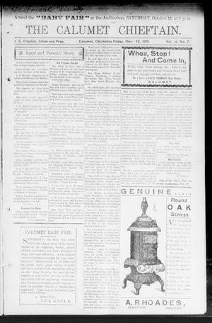 The Calumet Chieftain. (Calumet, Okla.), Vol. 4, No. 7, Ed. 1 Friday, October 13, 1911