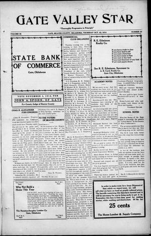 Gate Valley Star (Gate, Okla.), Vol. 9, No. 30, Ed. 1 Thursday, October 22, 1914