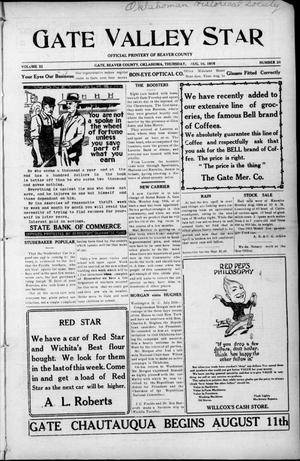 Gate Valley Star (Gate, Okla.), Vol. 11, No. 20, Ed. 1 Thursday, August 10, 1916