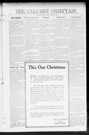 The Calumet Chieftain (Calumet, Okla.), Vol. 11, No. 22, Ed. 1 Thursday, December 26, 1918